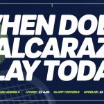 Alcaraz Play celebrating victory after winning an intense tennis point.