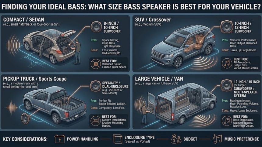 What Size Bass Speaker Is Best for Your Vehicle