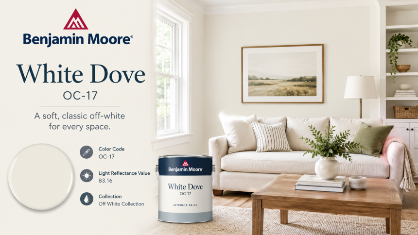 White Dove Benjamin Moore: Color, LRV, Undertones, and Best Uses